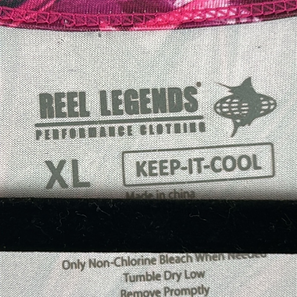 Reel Legends Tropical Performance Keep It Cool Short Sleeve Dress XL Pink - Picture 5 of 11